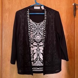 Alfred Dunner 2-in-1 Top Petite